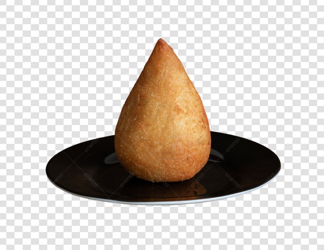Elemento gráfico Coxinha brasileira petisco frito dourado PNG com fundo transparente