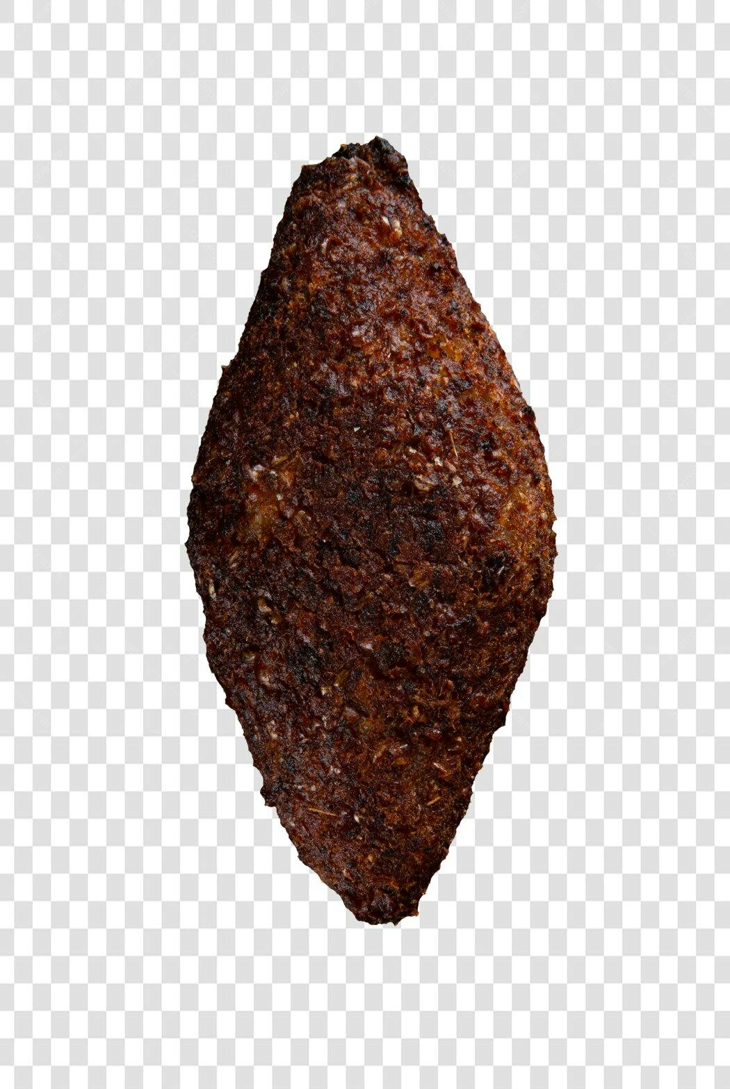 Alimento Kibe Frito Marrom Escuro PNG com fundo transparente