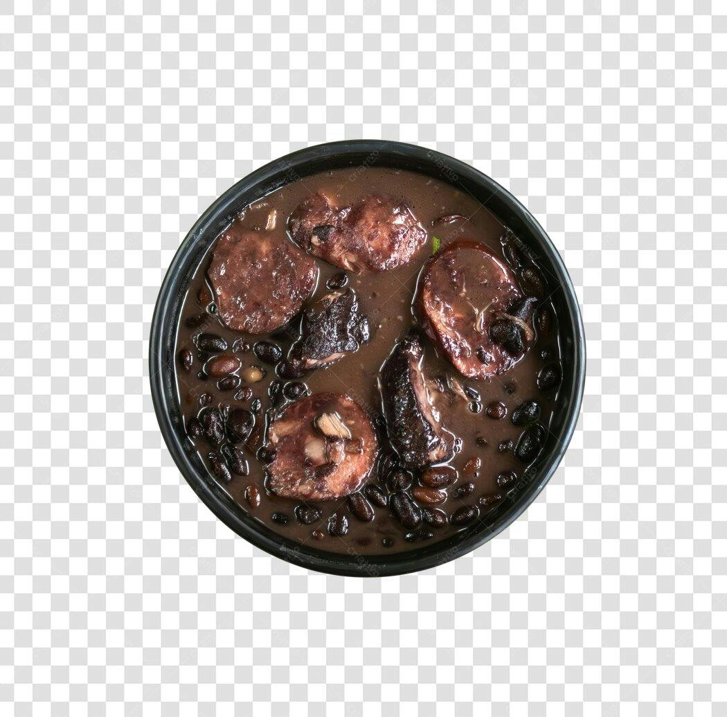Prato de Feijoada Brasileira tradicional PNG com fundo transparente