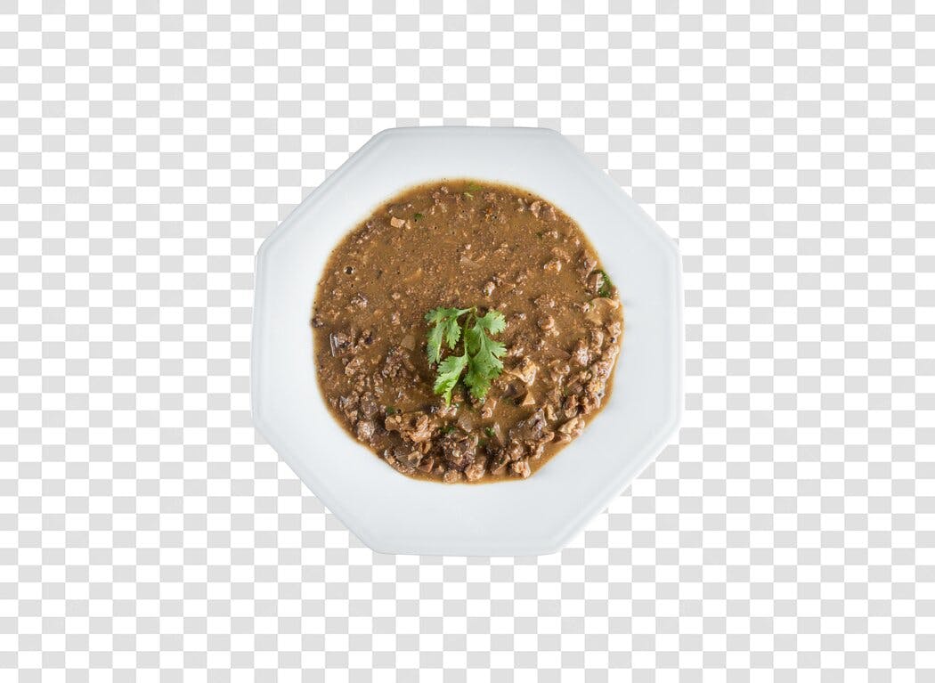 Foto Gastronômica Refogado de Carne com Coentro PNG com fundo transparente