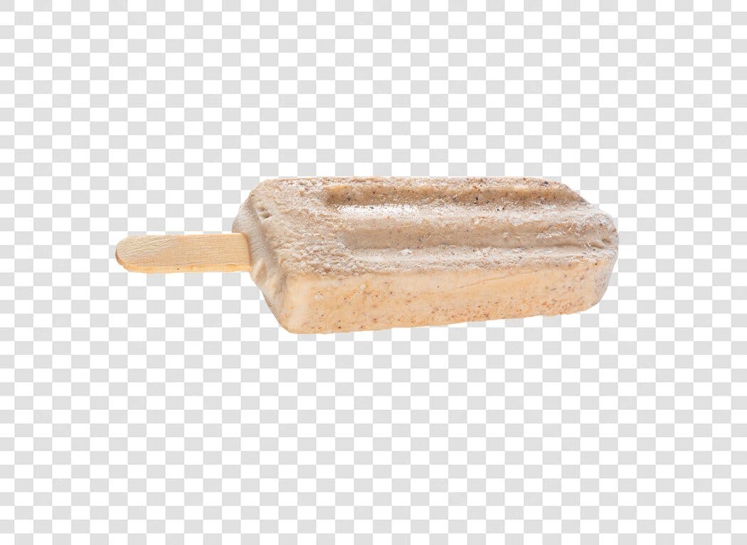 Imagem de Produto Picolé cremoso baunilha bege e madeira verão PNG com fundo transparente