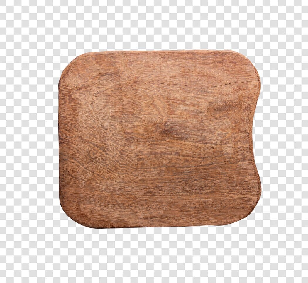 Tábua de corte rústica de madeira marrom PNG com fundo transparente