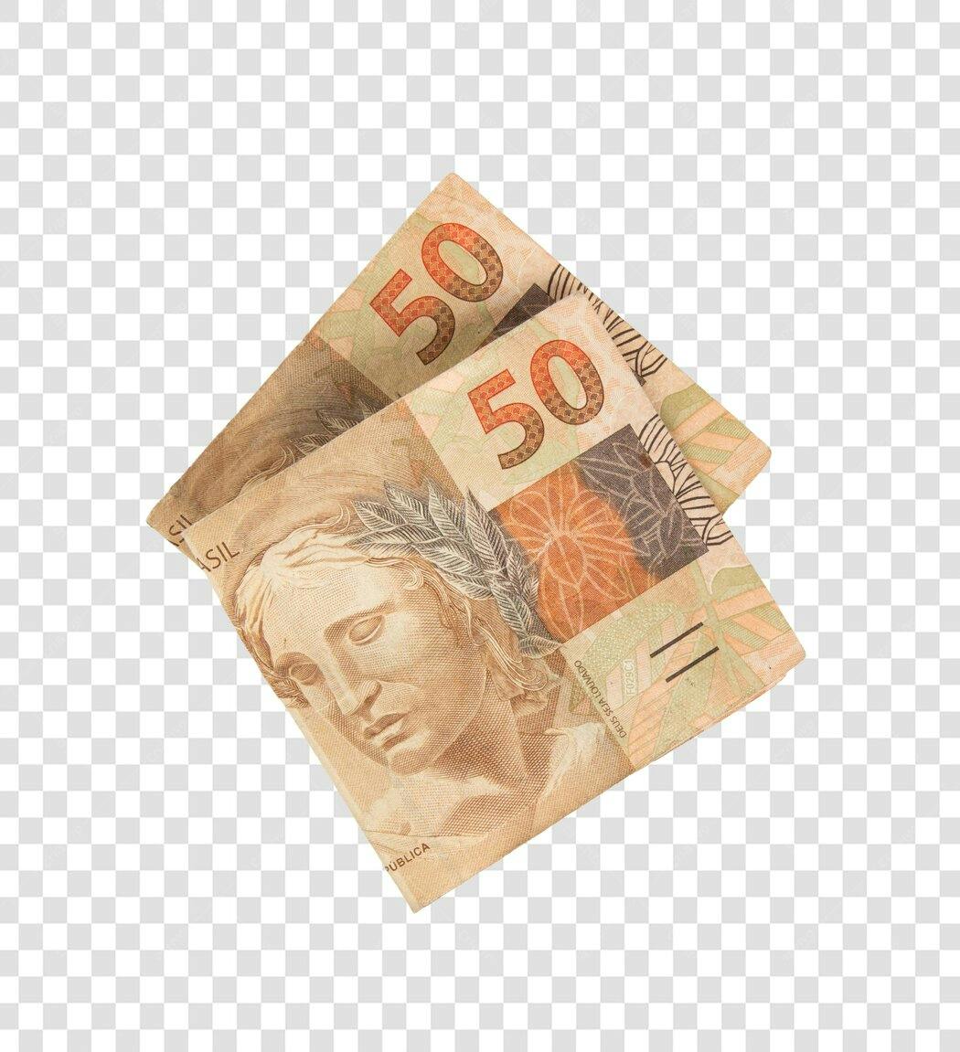 Dinheiro Brasileiro Notas de R$50 para Negócios PNG com fundo transparente
