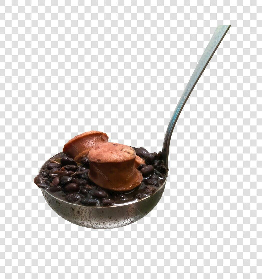 Ícone de Feijoada com Linguiça na Concha para Comida Brasileira PNG com fundo transparente
