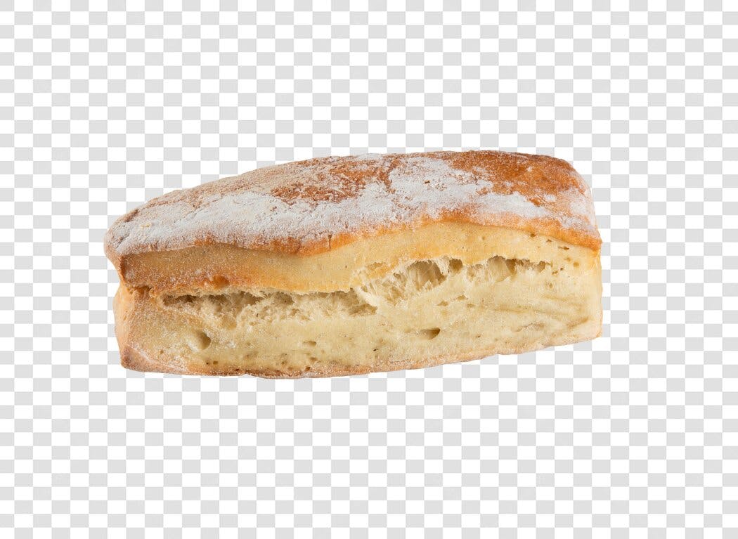 Imagem de Pão Ciabatta Fresco com Farinha PNG com fundo transparente