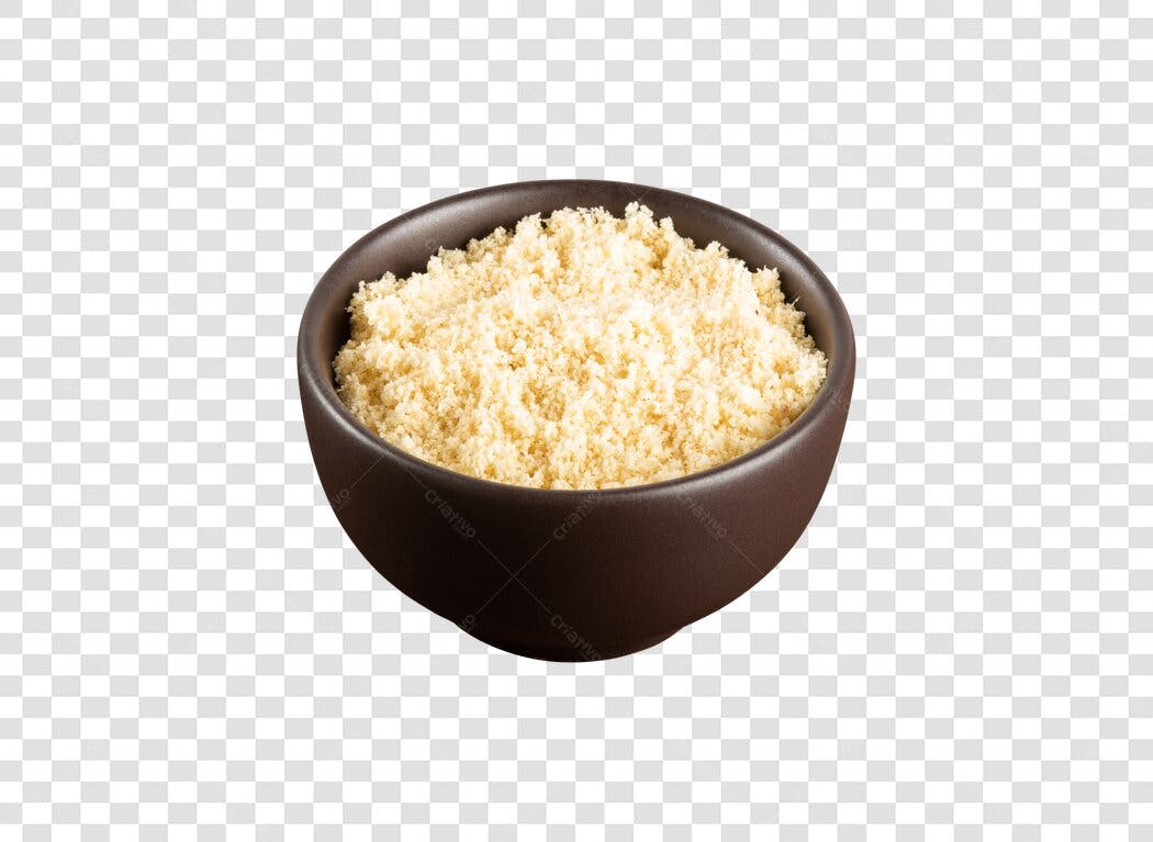 Elemento Tigela Farinha Amarela Culinária PNG com fundo transparente