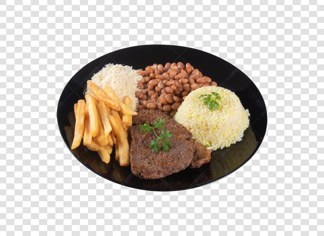 Imagem de Refeição Completa Prato Feito Brasileiro PNG com fundo transparente