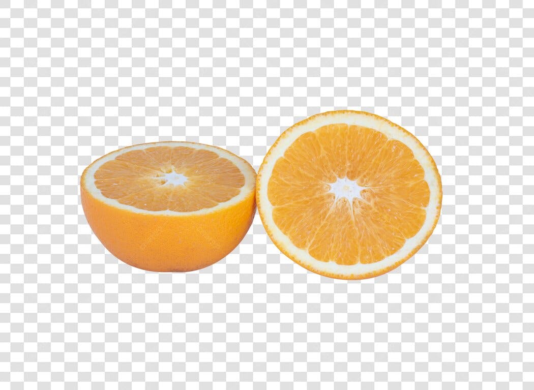 Imagem de Laranja Cortada ao Meio PNG com fundo transparente