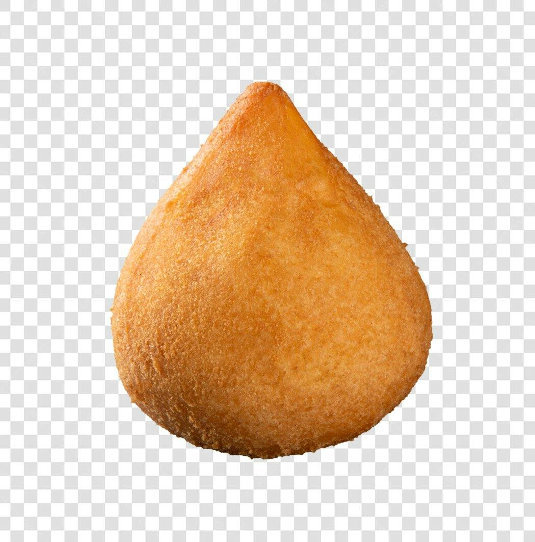 Imagem de Coxinha Brasileira Salgado Dourado Crocante PNG com fundo transparente