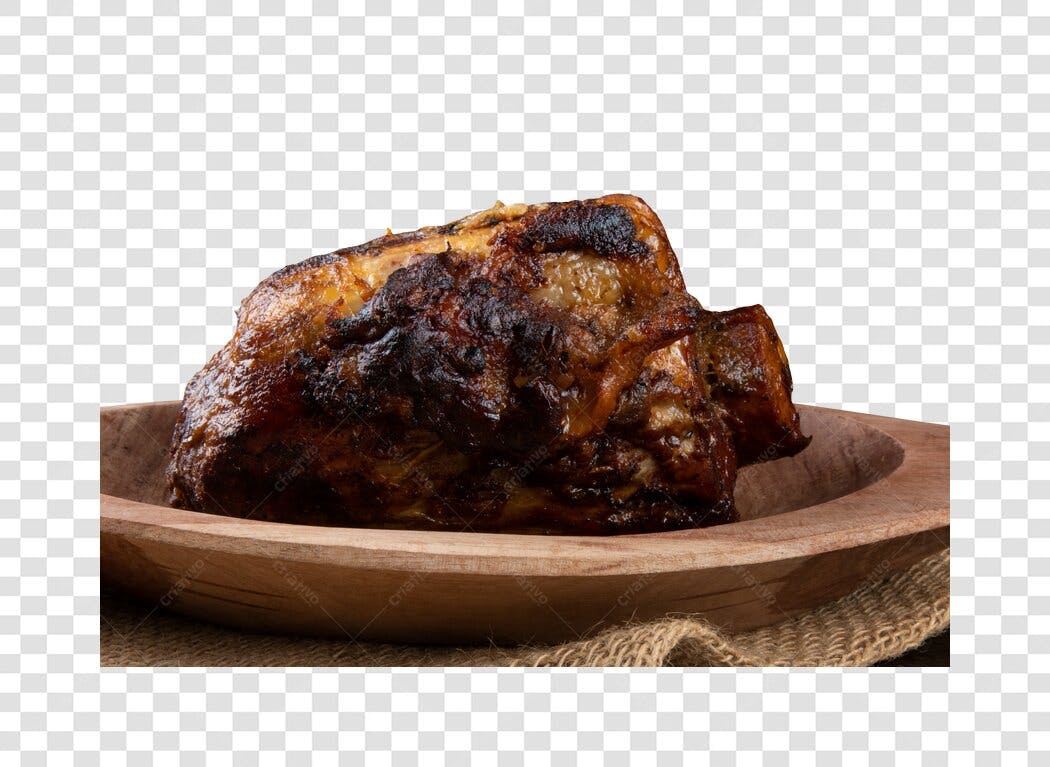 Pernil assado suculento para ceia de Natal e Ano Novo PNG com fundo transparente