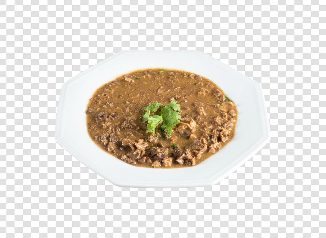 Prato de Comida Ensopado de Carne com Coentro PNG com fundo transparente