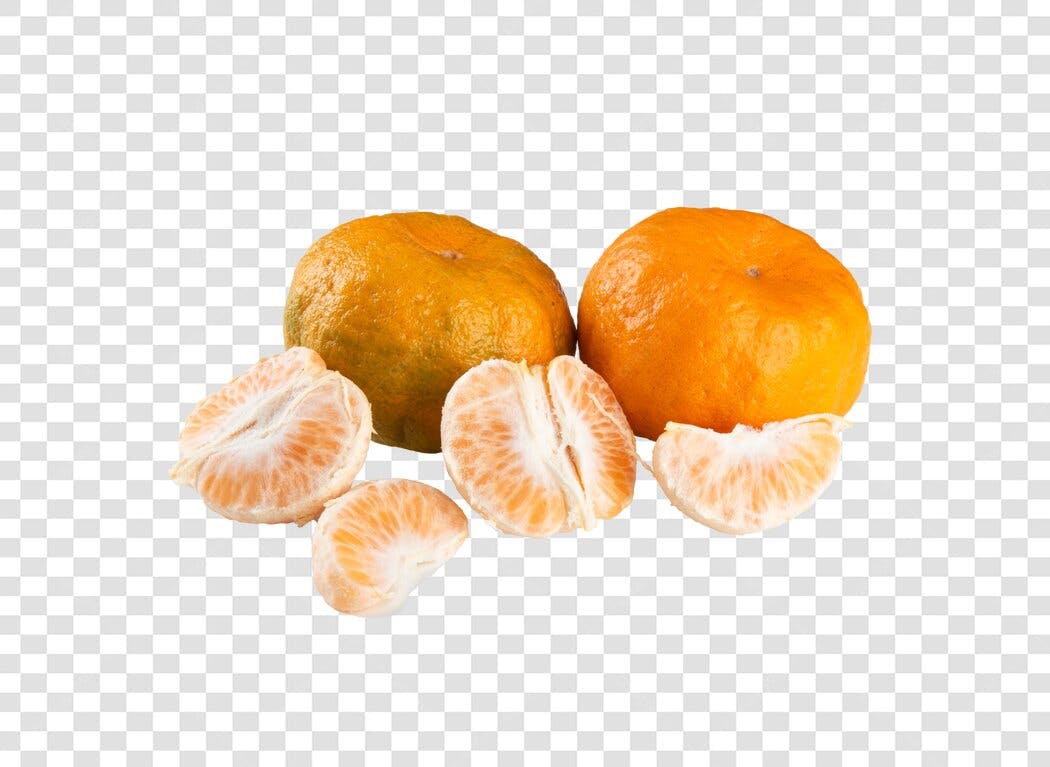 Imagem de Tangerinas e Gomos frescos PNG com fundo transparente