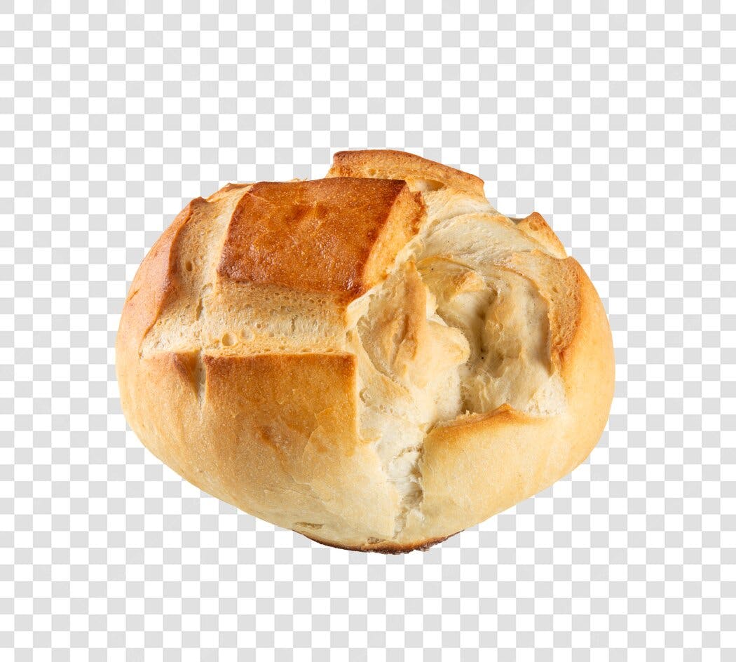 Pão Fresco Redondo para Padaria e Menu PNG com fundo transparente