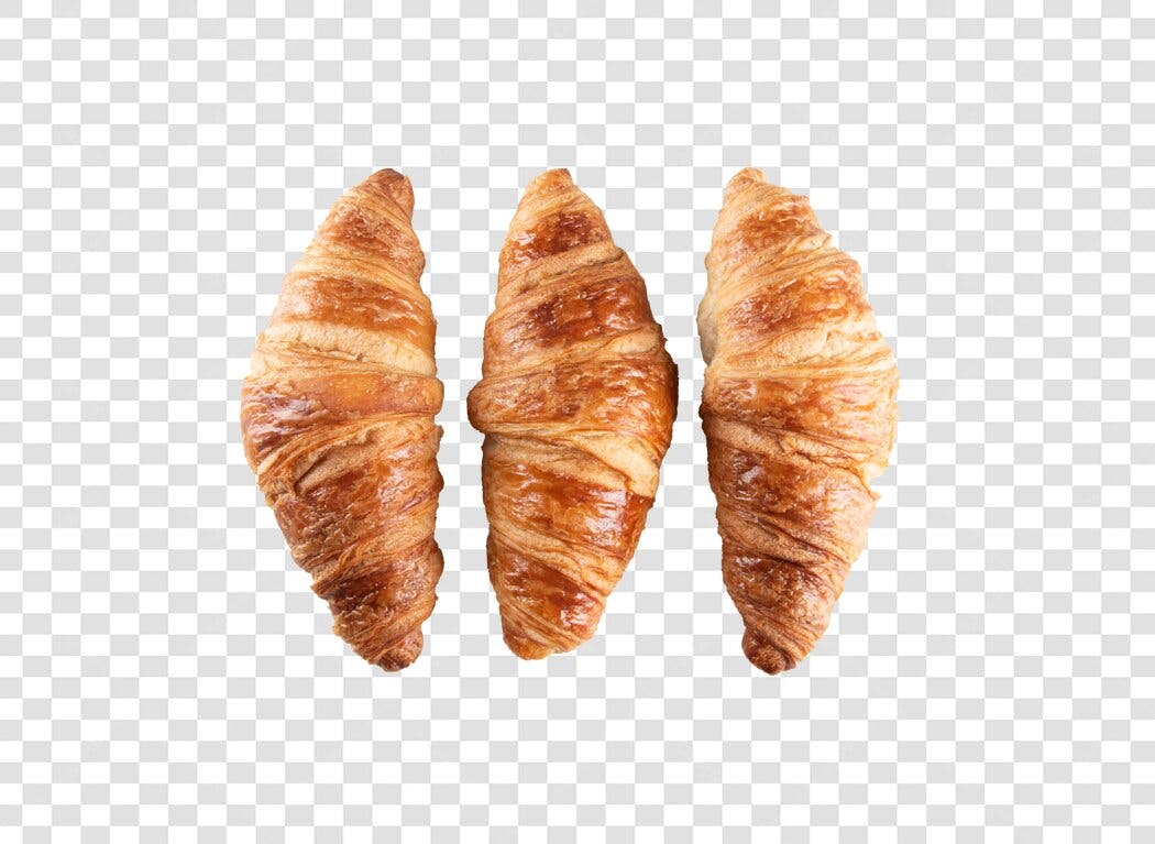 Elemento Gráfico de Croissants Dourados e Frescos para Padaria PNG com fundo transparente
