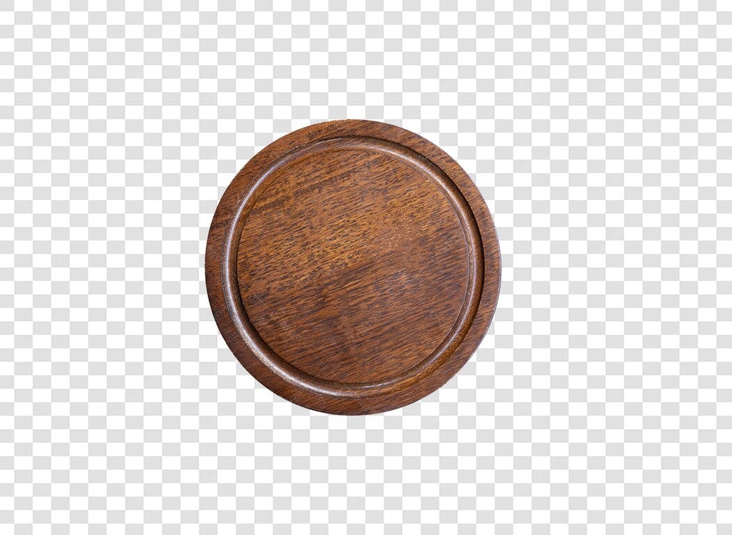 Tábua de madeira oval para servir PNG com fundo transparente