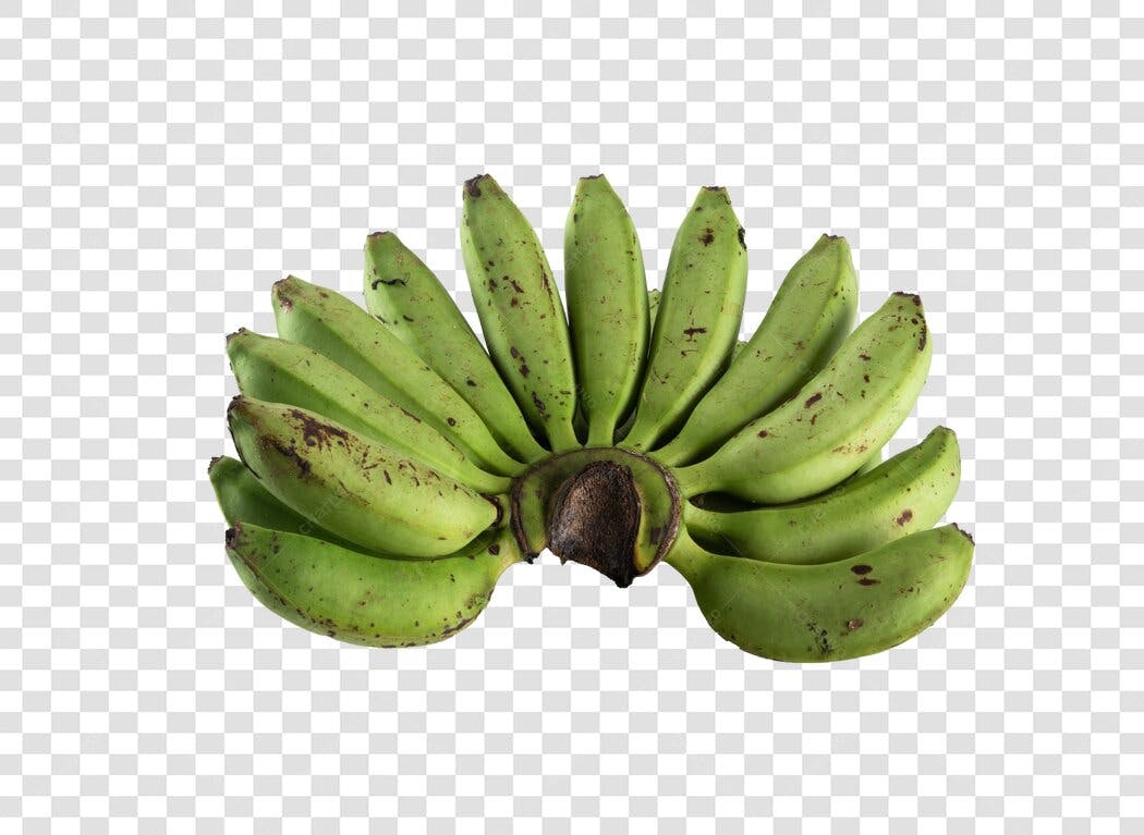 Elemento gráfico Cacho de Bananas Verdes PNG com fundo transparente