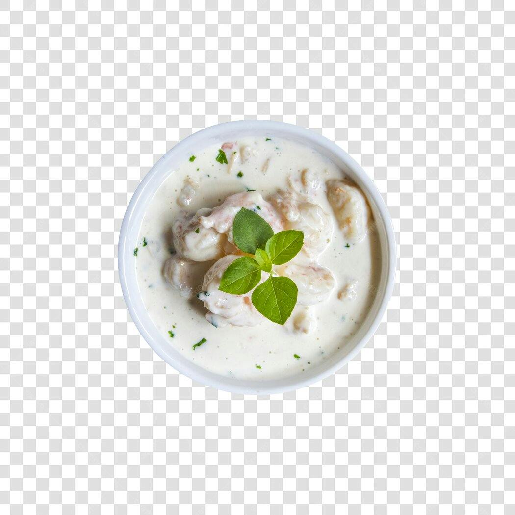 Prato de Camarão ao Molho Branco com Manjericão PNG com fundo transparente