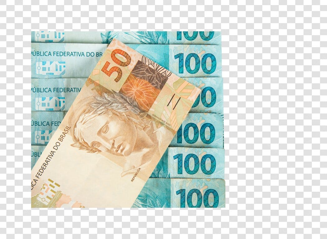 Cédulas de Dinheiro Real Brasileiro R$50 e R$100 Economia PNG com fundo transparente