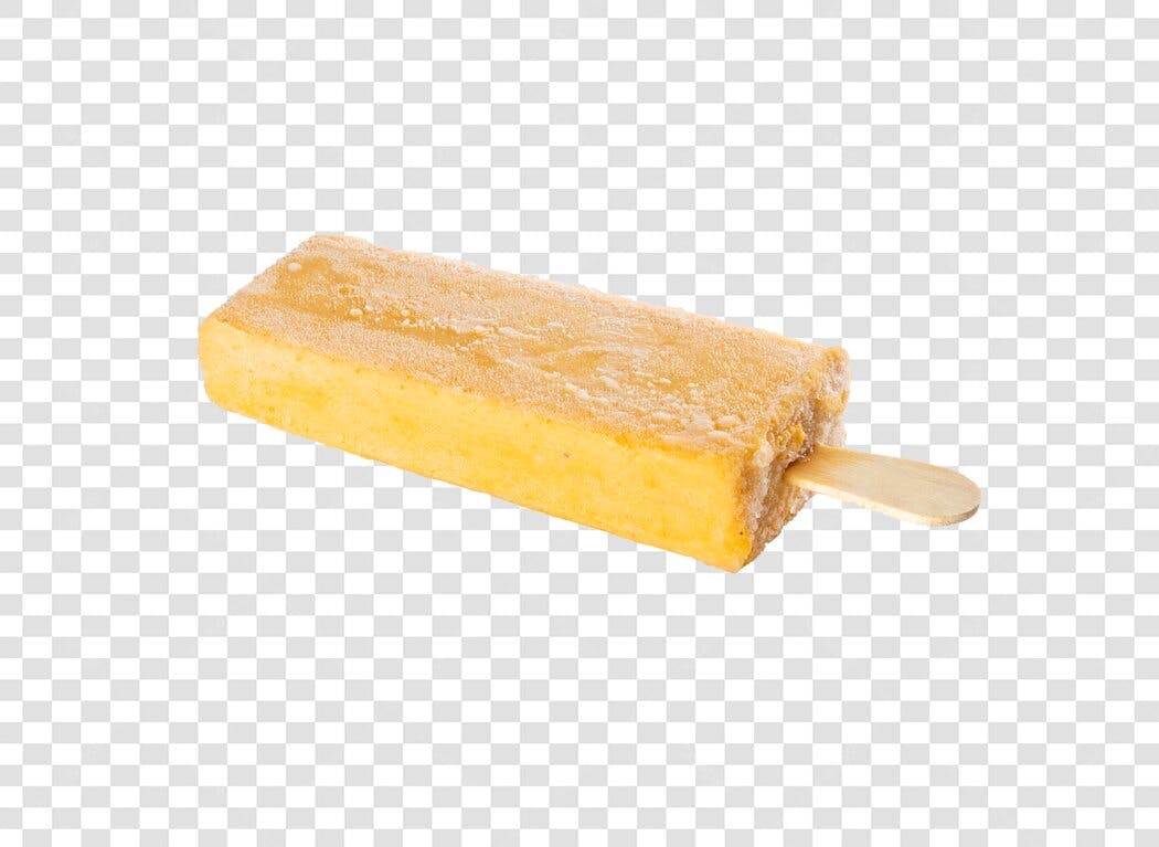 Picolé de Manga Amarelo Gelado PNG com fundo transparente