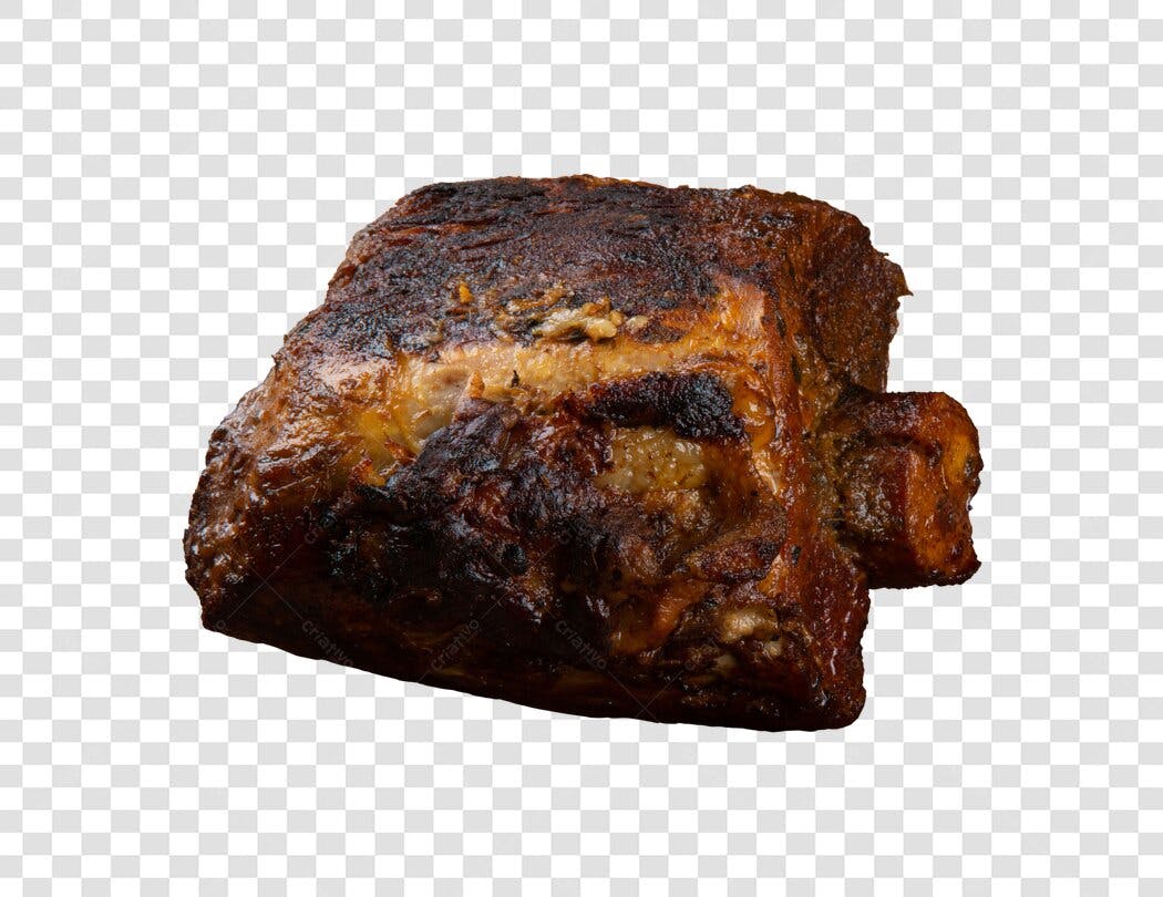 Alimento Carne Assada Pernil Marrom Dourado PNG com fundo transparente