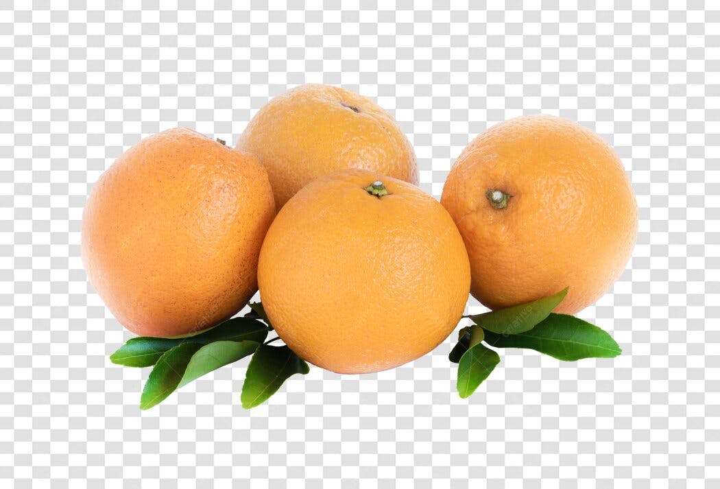 Grupo de Laranjas Frescas com Folhas Verdes PNG com fundo transparente