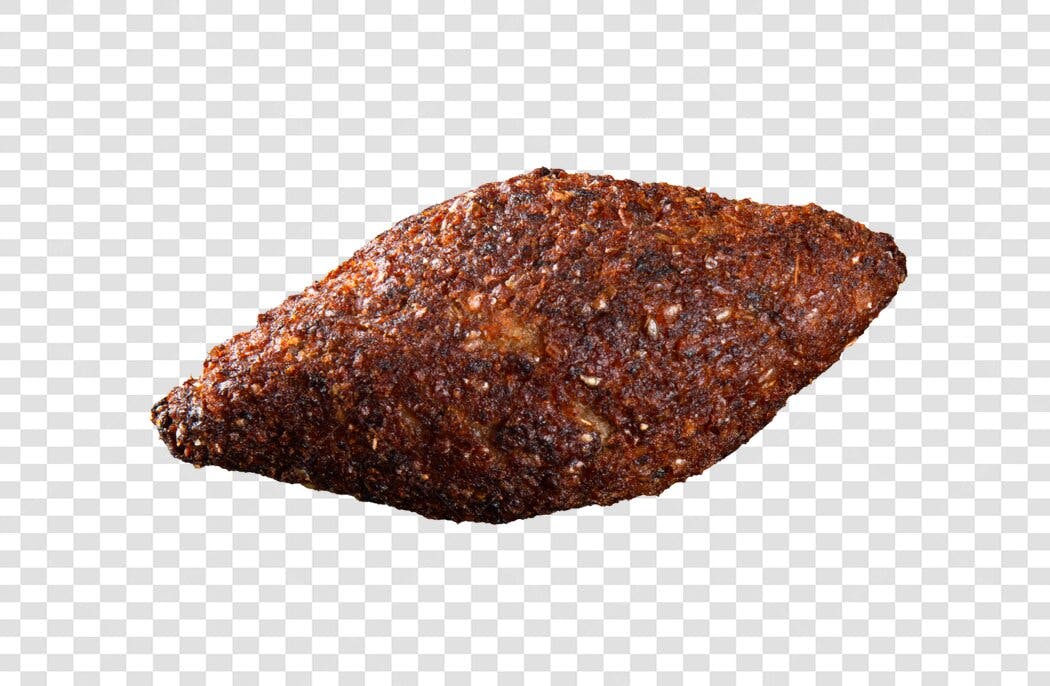 Salgado árabe Kibbeh frito textura crocante PNG com fundo transparente