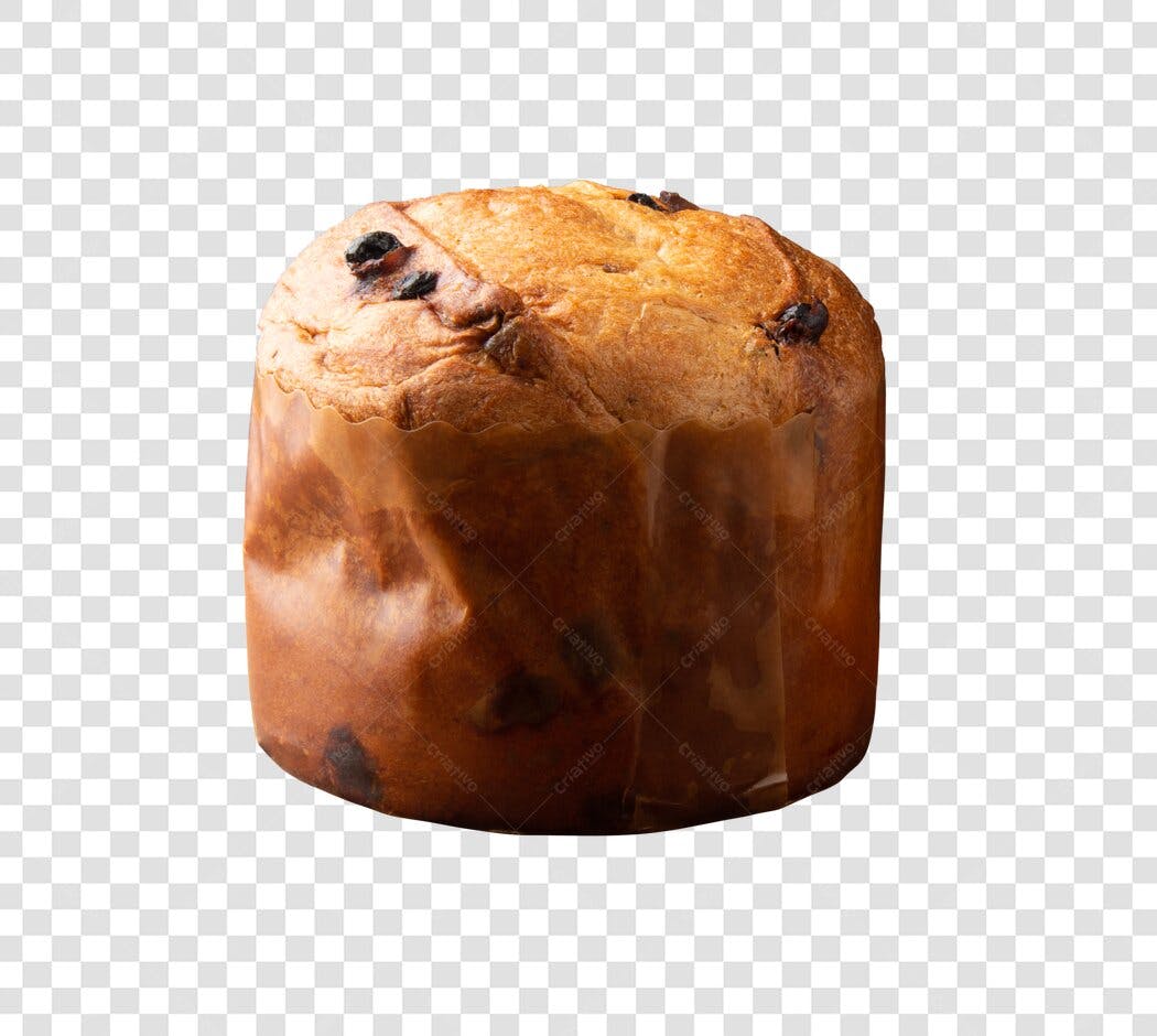 Foto de Produto Panettone tradicional Natalino com frutas PNG com fundo transparente