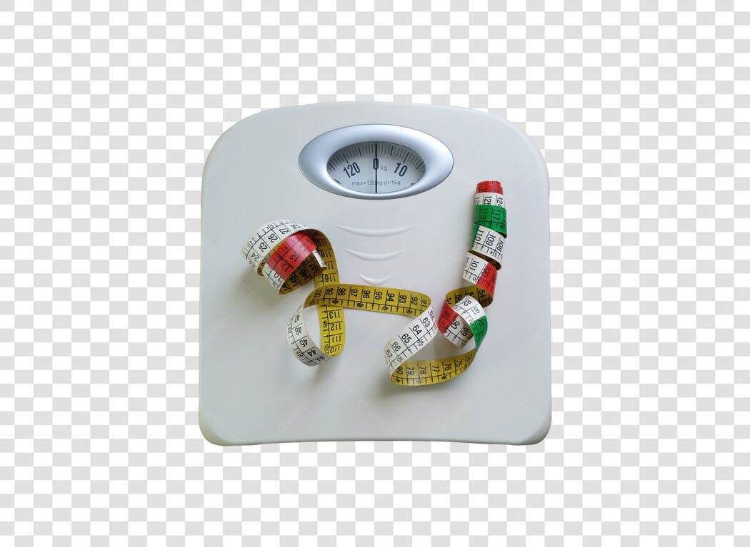 Imagem Balança de Banheiro e Fitas Métricas para Dieta Fitness PNG com fundo transparente