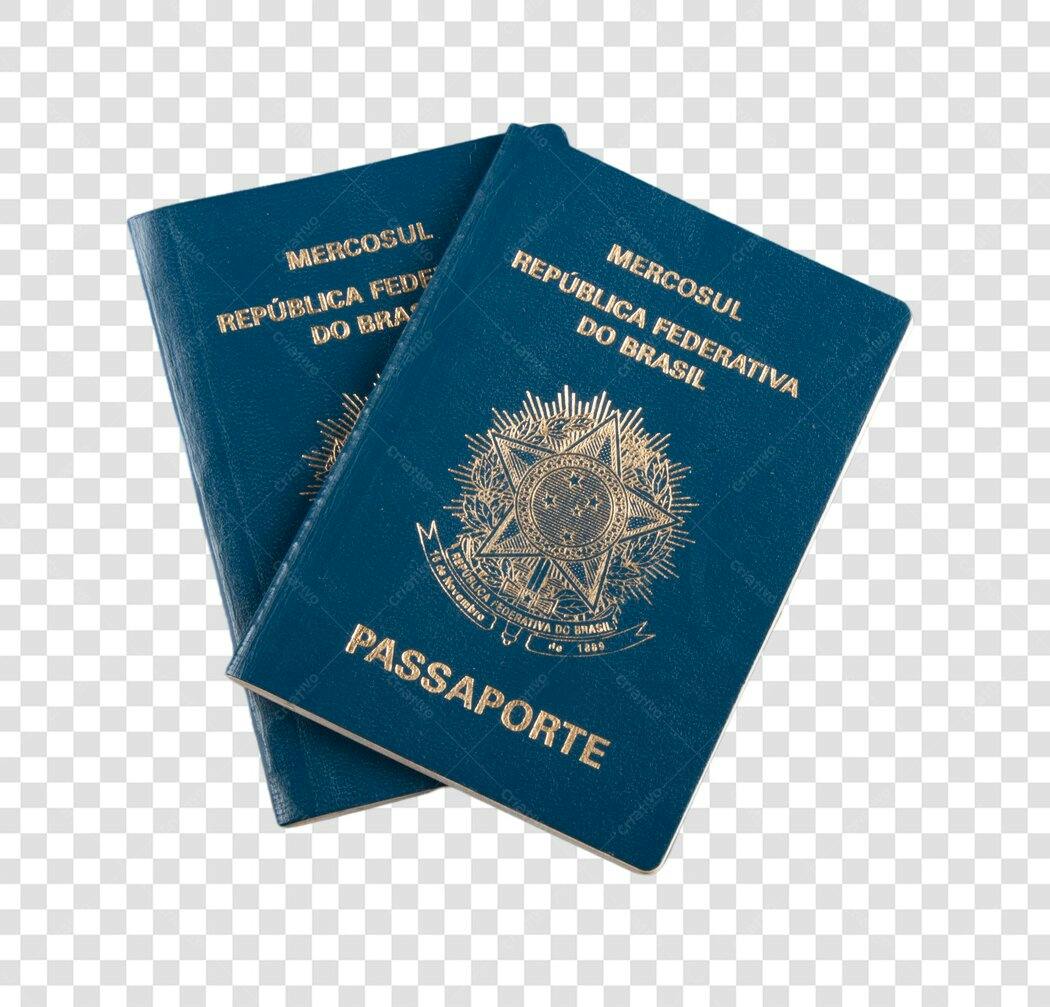 Passaporte brasileiro documento de viagem internacional PNG com fundo transparente