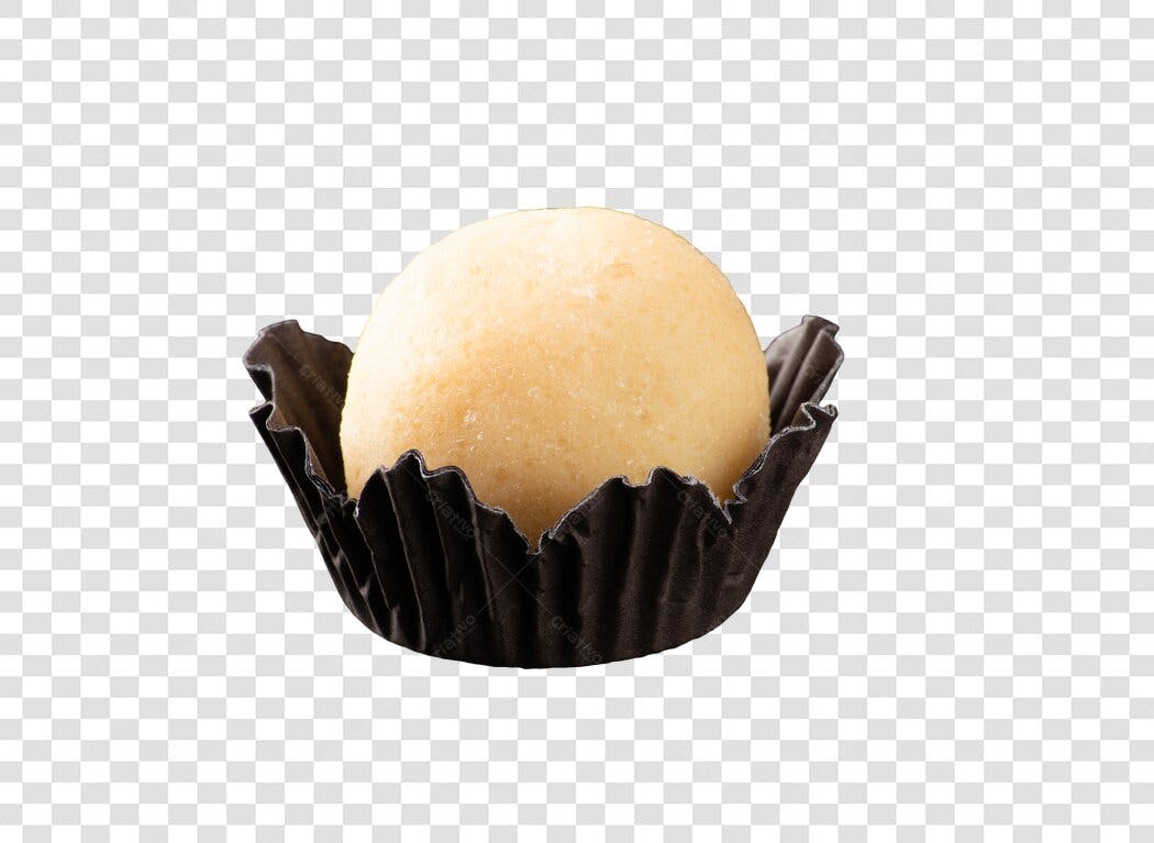 Doce de festa brigadeiro branco para marketing digital PNG com fundo transparente