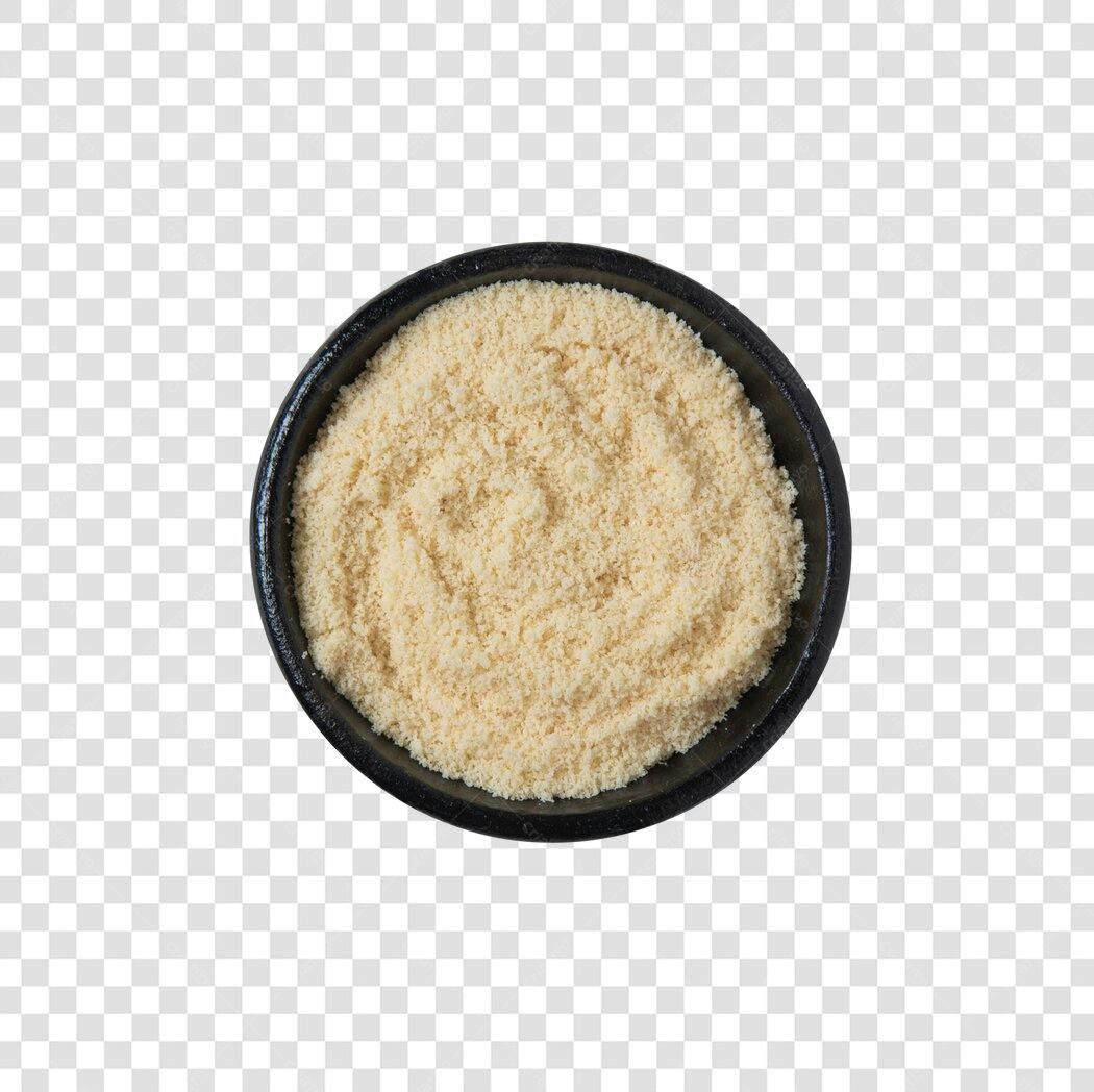 Elemento Culinário Tigela de Farofa Amarela PNG com fundo transparente