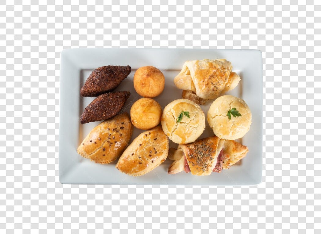 Comida Brasileira Salgados Variados para Festa Buffet PNG com fundo transparente