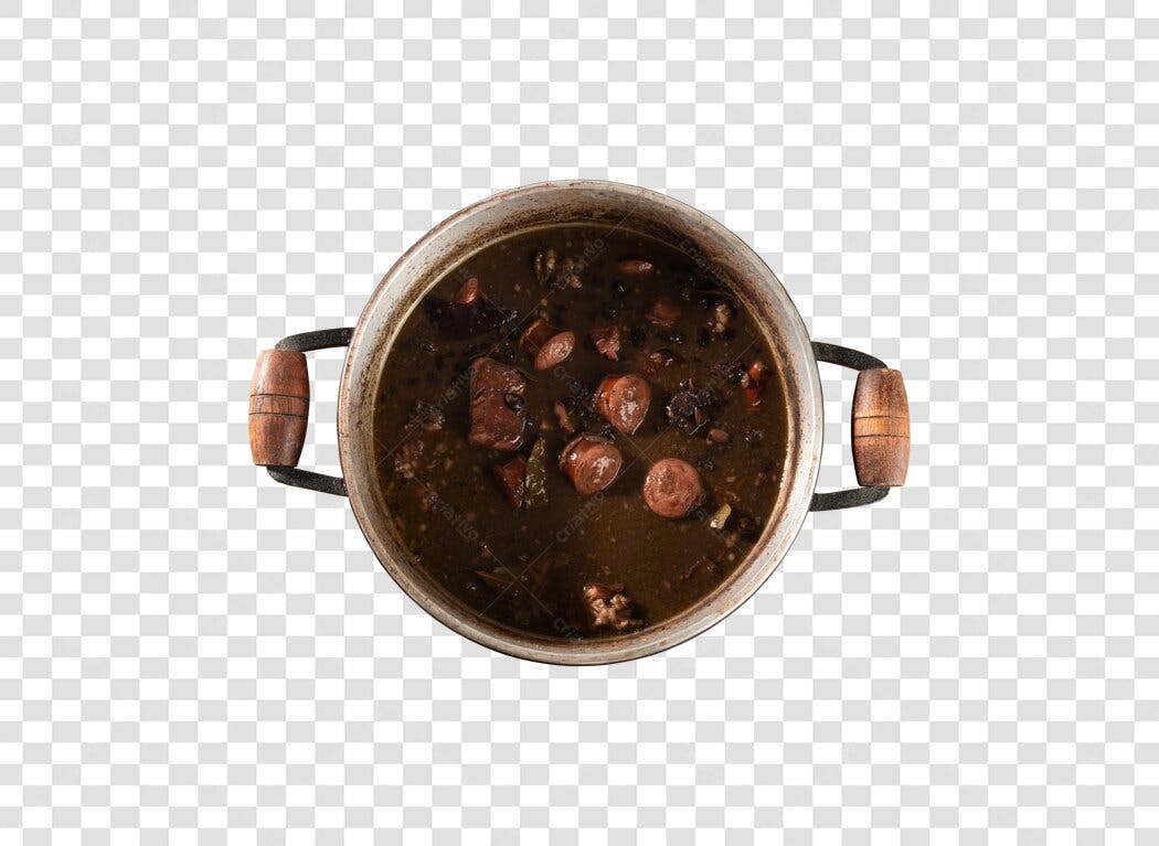 Foto Culinária Feijoada Brasileira Panela Completa PNG com fundo transparente