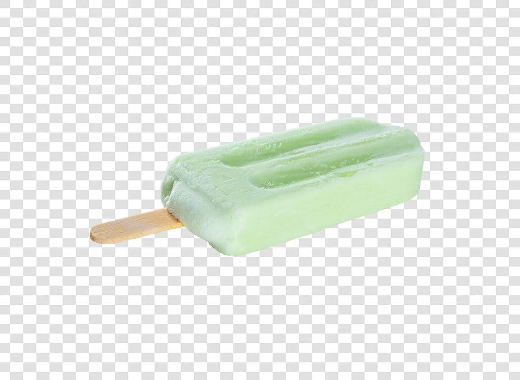 Picolé Verde Pastel Refrescante para Verão PNG com fundo transparente