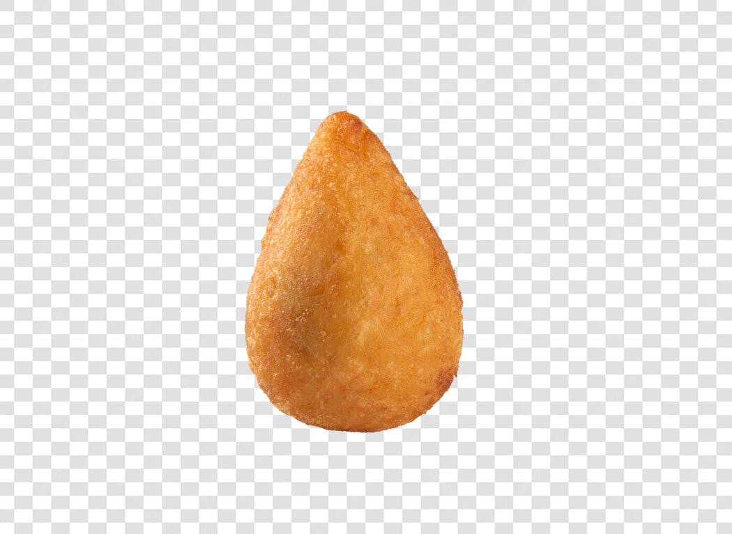 Salgado Coxinha Frita Brasileira Dourada PNG com fundo transparente