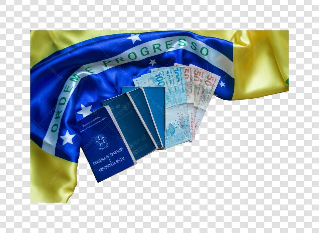 Conceito Economia Brasileira Trabalho e Dinheiro PNG com fundo transparente