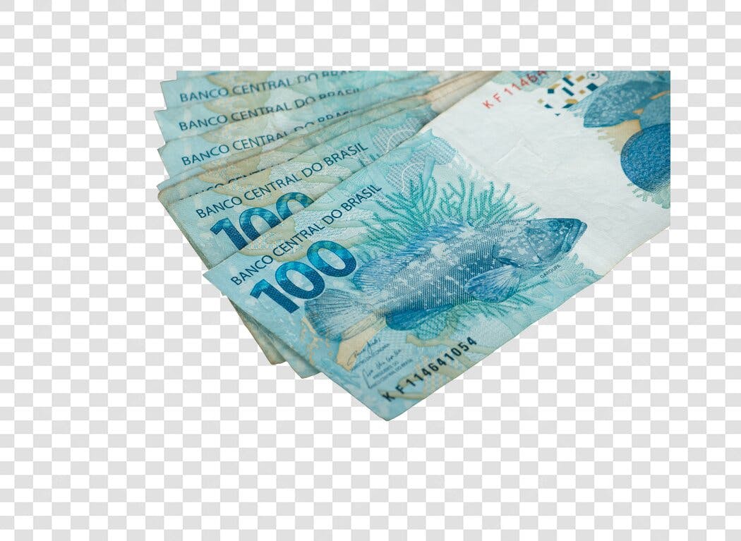 Cédulas de Dinheiro Real Brasileiras Notas de 100 PNG com fundo transparente