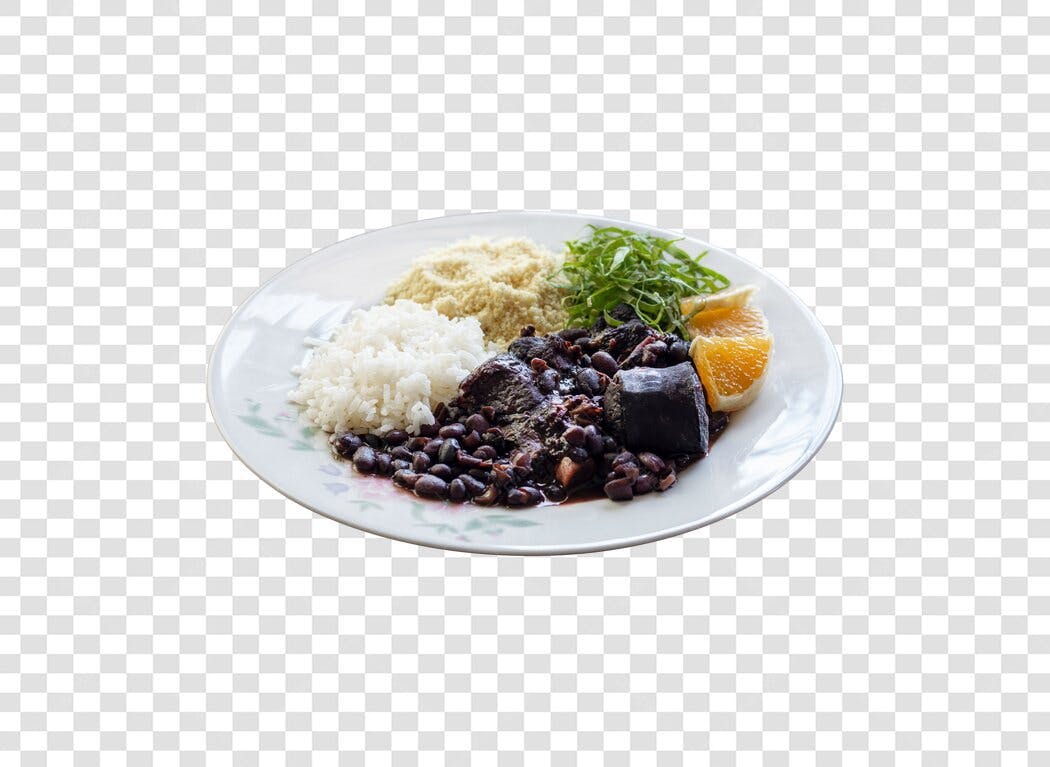 Prato de Feijoada Brasileira Completa PNG com fundo transparente