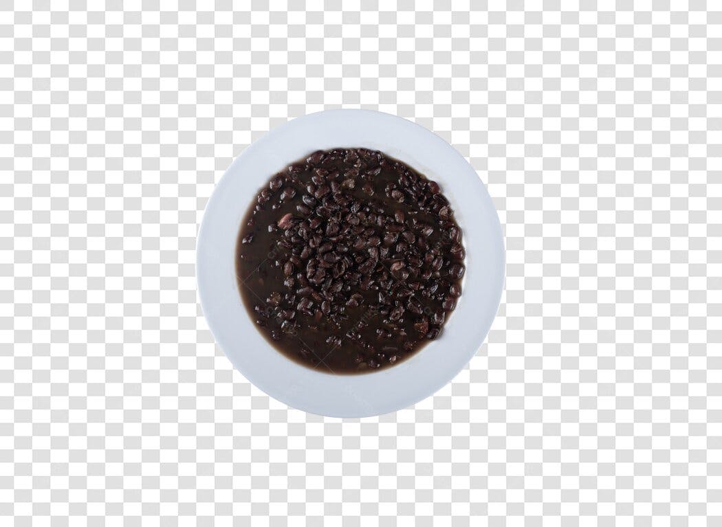 Prato de Feijão Preto para Cardápio e Social Media PNG com fundo transparente