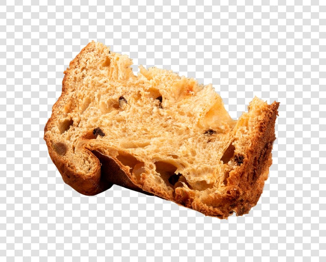 Elemento para Design Fatia de Panettone Natalino com Frutas PNG com fundo transparente