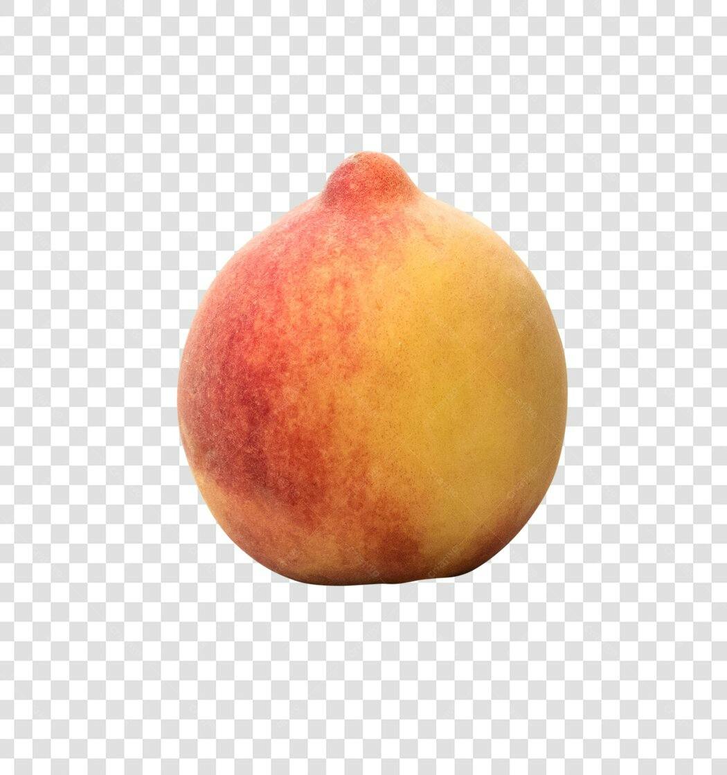 Imagem de Pêssego Fresco Amarelo e Vermelho PNG com fundo transparente