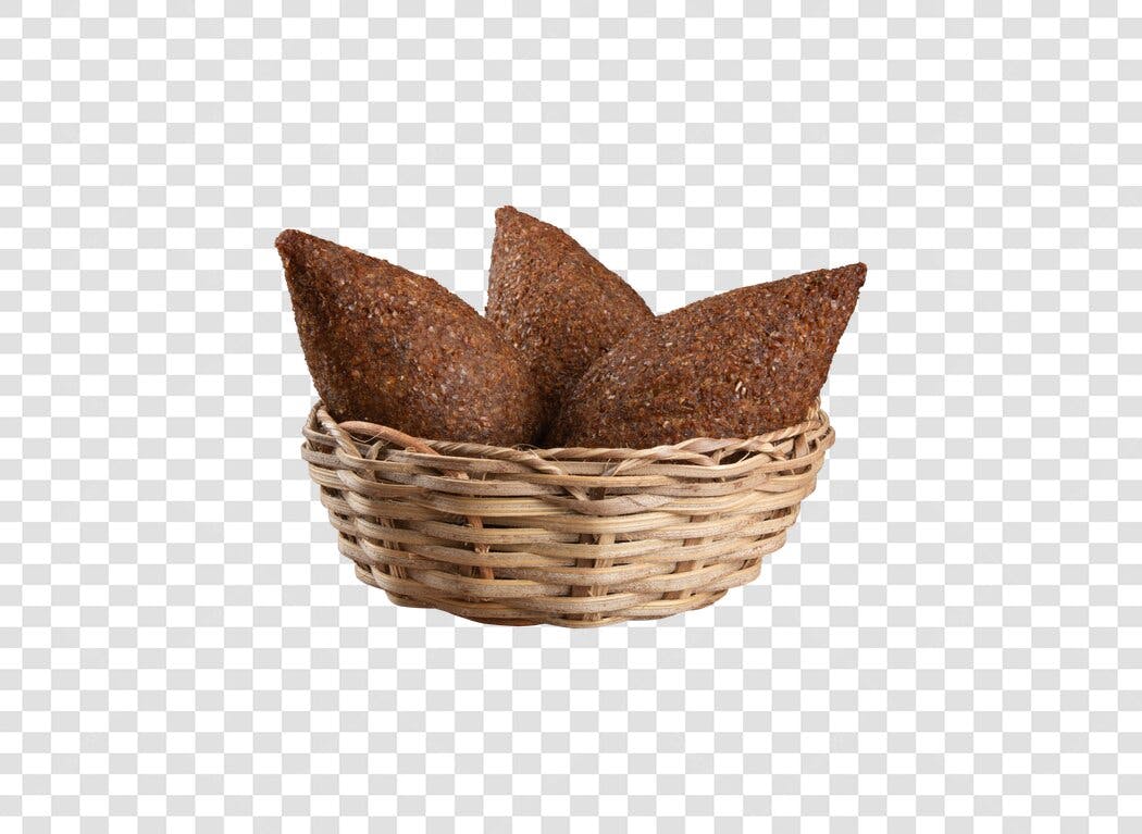 Imagem de Produto Quibes Fritos em Cesta Marrom PNG com fundo transparente