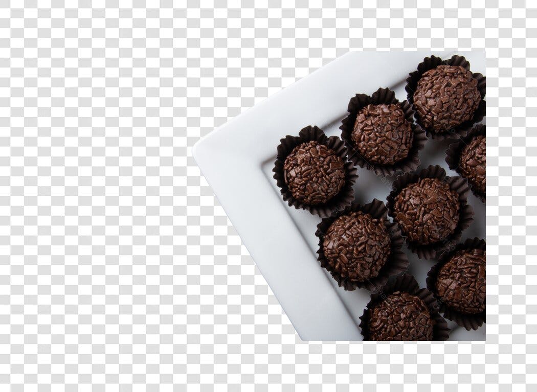 Brigadeiros de Chocolate para Festa Aniversário com Granulado PNG fundo transparente
