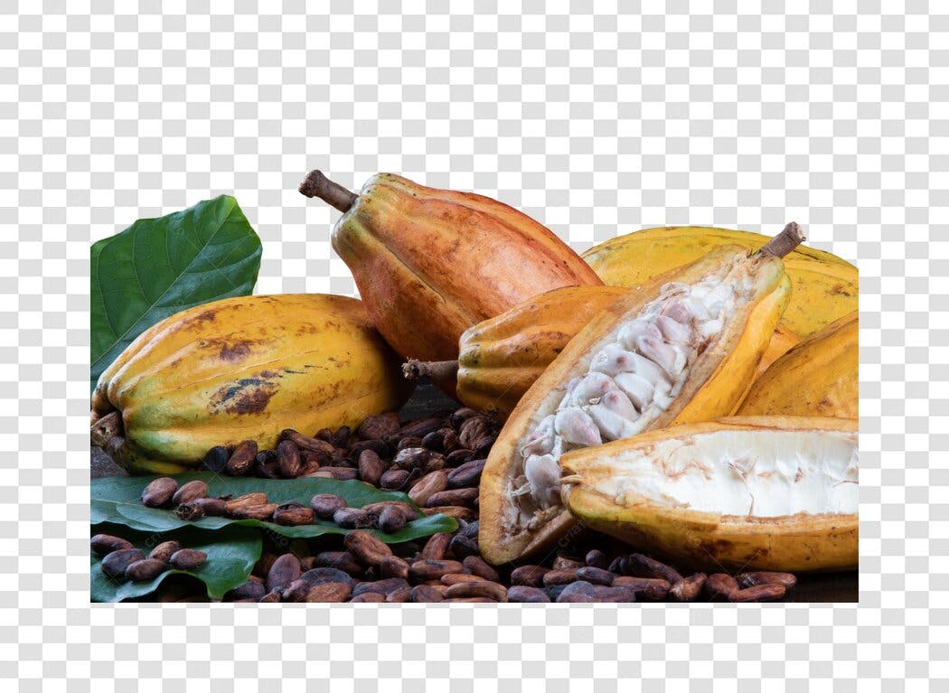 Foto de Produto Cacau Fechado e Aberto PNG com fundo transparente