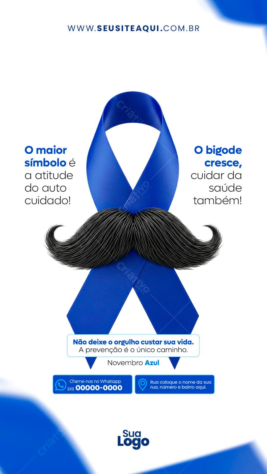 Flyer Novembro Azul Saúde Masculina Psd Editável