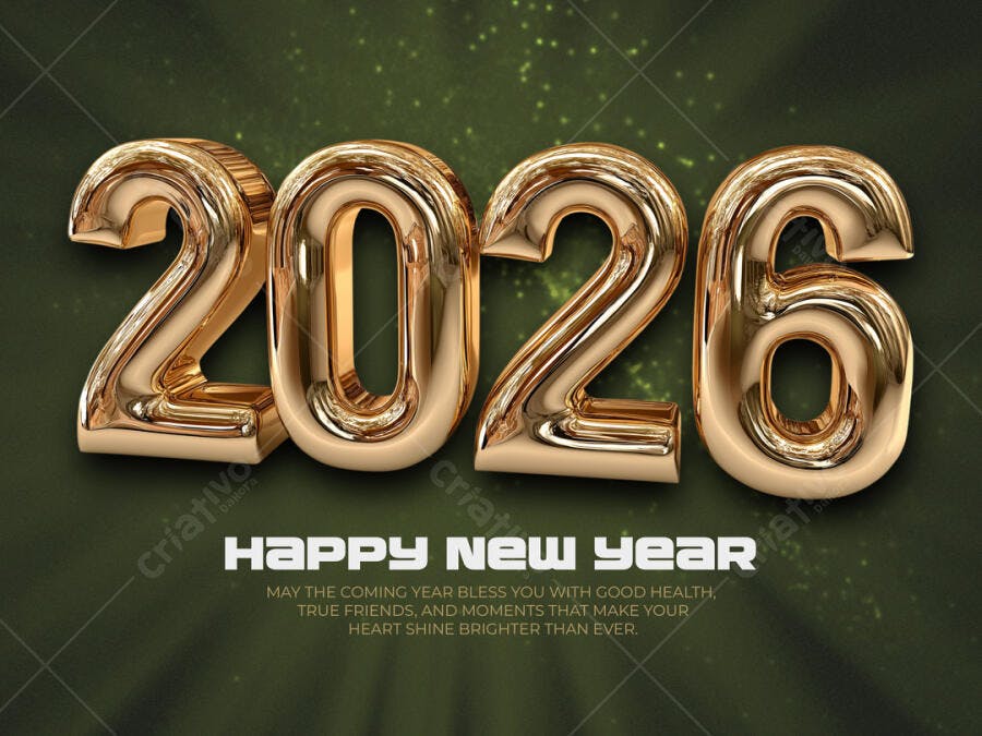 Flyer para Ano Novo 2026 PSD Editável