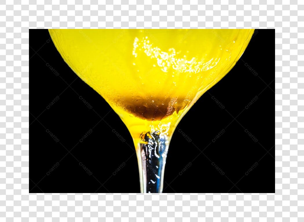 Elemento gráfico Copo Coquetel Amarelo Bebida Refrescante PNG com fundo transparente