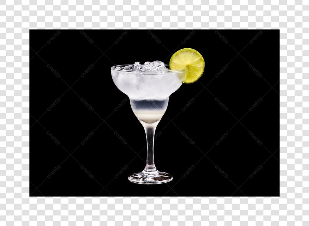 Coquetel Margarita com Limão e Gelo PNG com fundo transparente