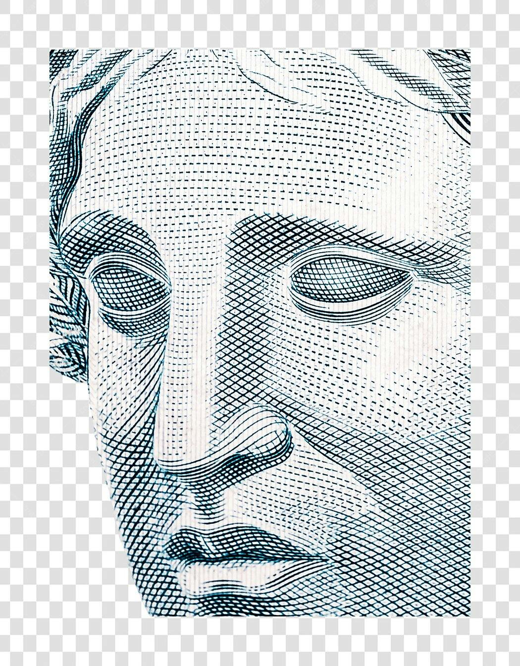 Ilustração close-up Efígie da República Brasileira Azul Marinho PNG com fundo transparente
