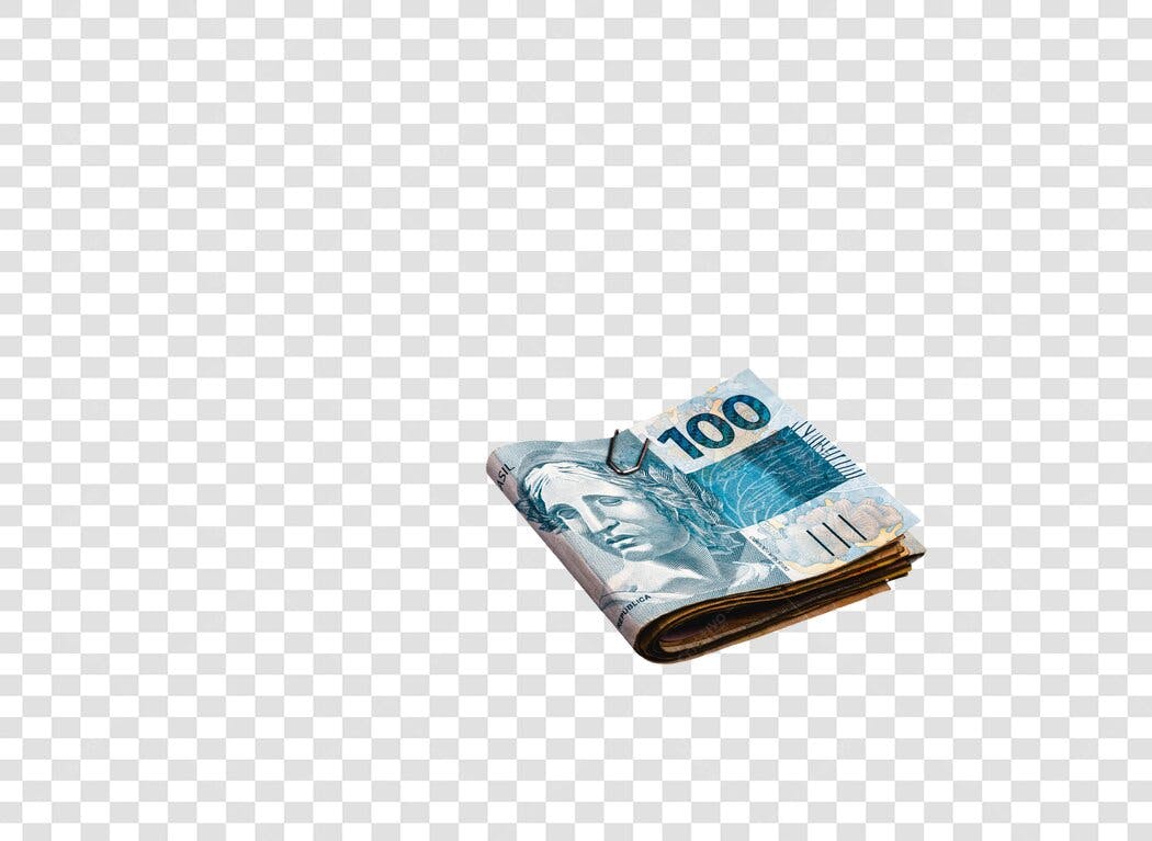 Dinheiro Brasileiro Notas de 100 Reais com Clipe para Finanças PNG com fundo transparente